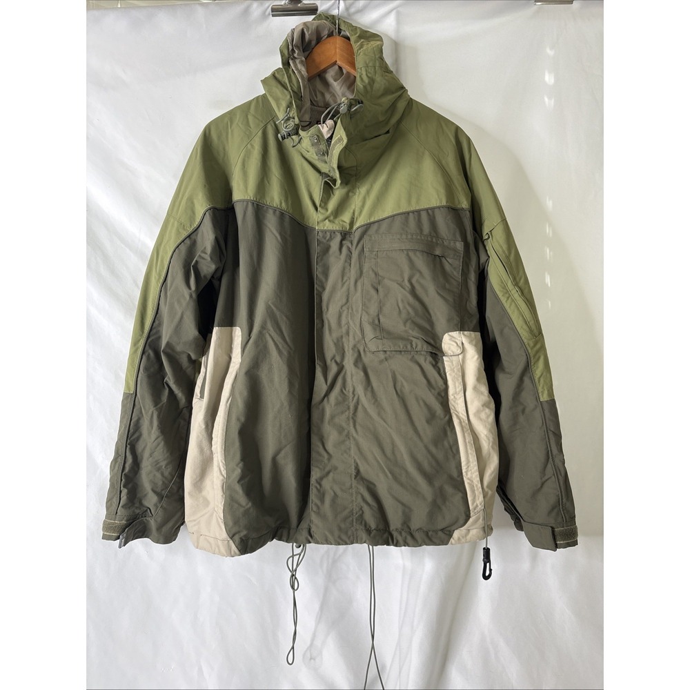Vtg Burton Dryride Snowboard Jacket Mens M Green Color block Y2K Ski Gorpcore